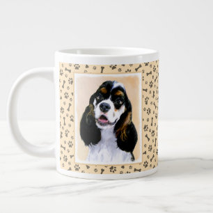 Cocker Spanel (Parti) Malerei - Original Dog Art Jumbo-Tasse