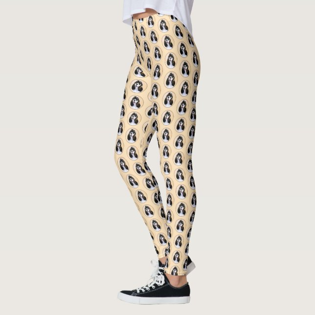 Cocker Spanel (Parti) Malerei - Original Dog Art Leggings (Links)