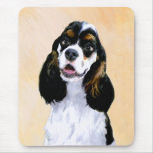 Cocker Spanel (Parti) Malerei - Original Dog Art Mousepad