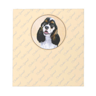 Cocker Spanel (Parti) Malerei - Original Dog Art Notizblock
