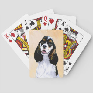 Cocker Spanel (Parti) Malerei - Original Dog Art Spielkarten
