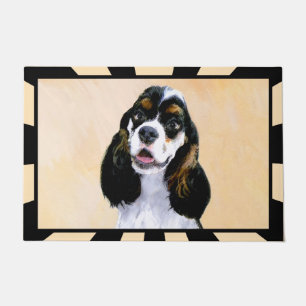 Cocker spanel (Parti) Malerei - Original Hundekuns Fußmatte