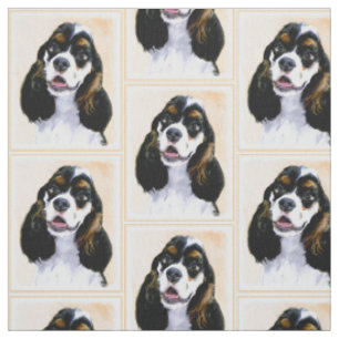 Cocker spanel (Parti) Malerei - Original Hundekuns Stoff
