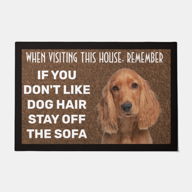 Cocker Spanel personalisiert Doormat Fußmatte (Vorderseite)
