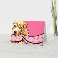 Cocker Spanel Pink Ribbon Scarf BCA