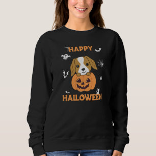 Cocker Spanel Pumpkin Niedlich Hunde Happy Hallowe Sweatshirt