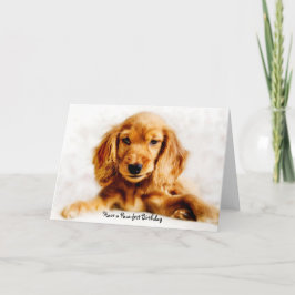 Cocker Spanel Puppy Happy Birthday Card Karte