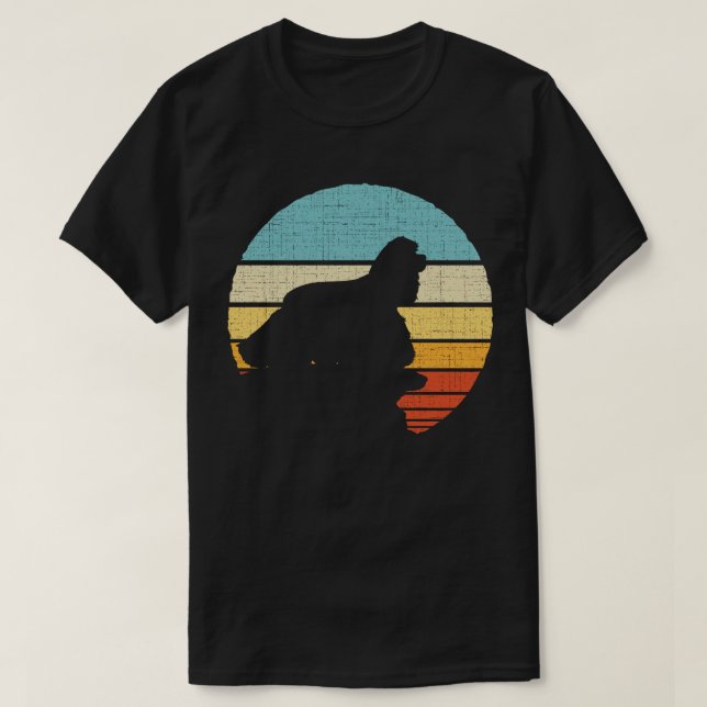 Cocker Spanel Retro Vintag Hund Welpenbesitzer T-Shirt (Design vorne)