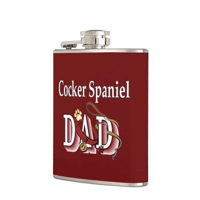 Cocker Spanel Vater Geschenke Flachmann (Links)