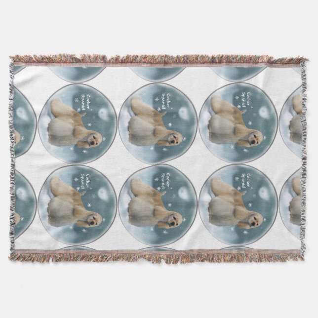 Cocker Spanel Weihnachtsgeschenke Decke (Vorderseite)