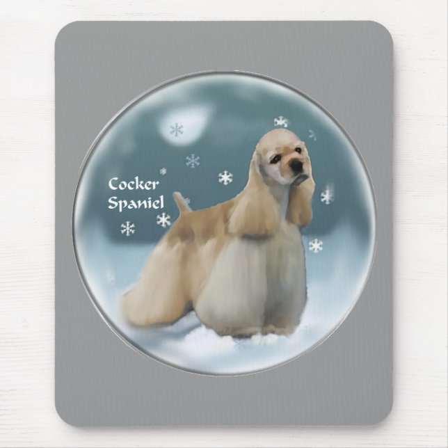 Cocker Spanel Weihnachtsgeschenke Mousepad (Vorne)