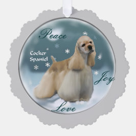 Cocker Spanel Weihnachtsgeschenke Ornament Karte