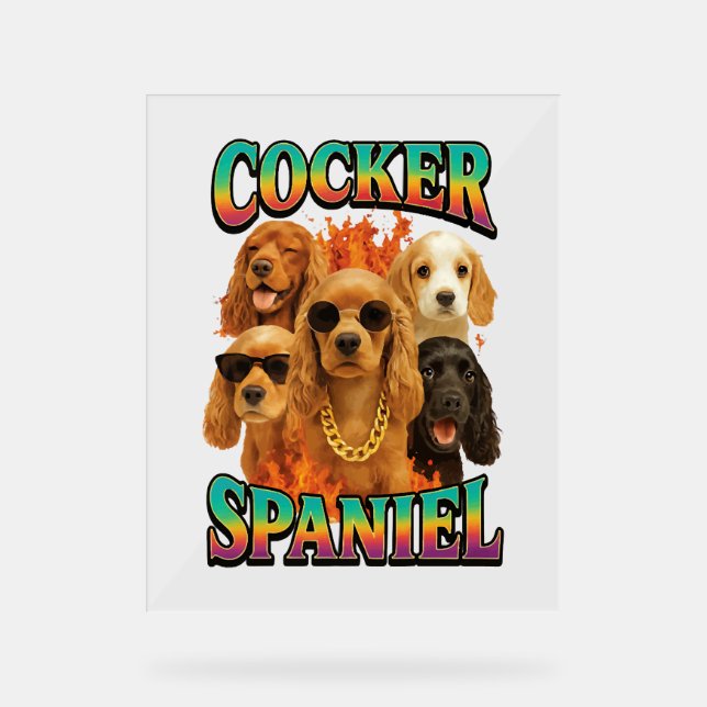 Cocker Spaniel Acrylschild (Vorderseite)