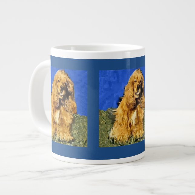 Cocker Spaniel Art Jumbo-Tasse (Vorderseite Links)