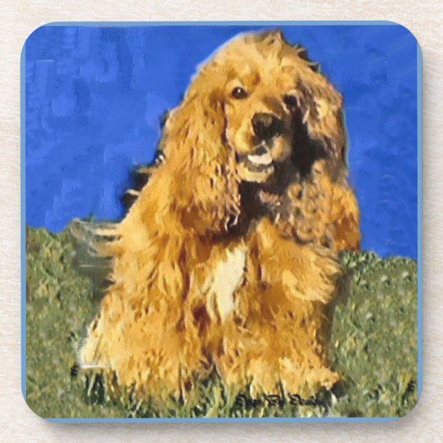Cocker Spaniel Art Untersetzer (Vorderseite)