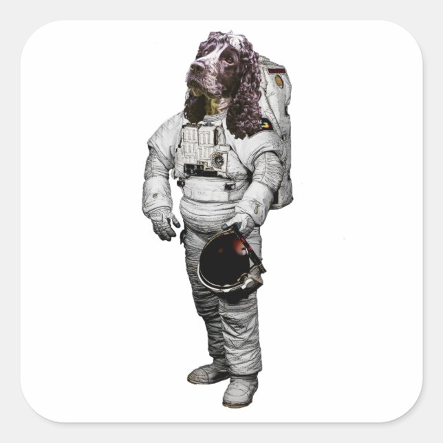 Cocker Spaniel Astronaut Aufkleber (Vorderseite)