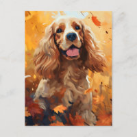 Cocker Spaniel Autumn Erntedank