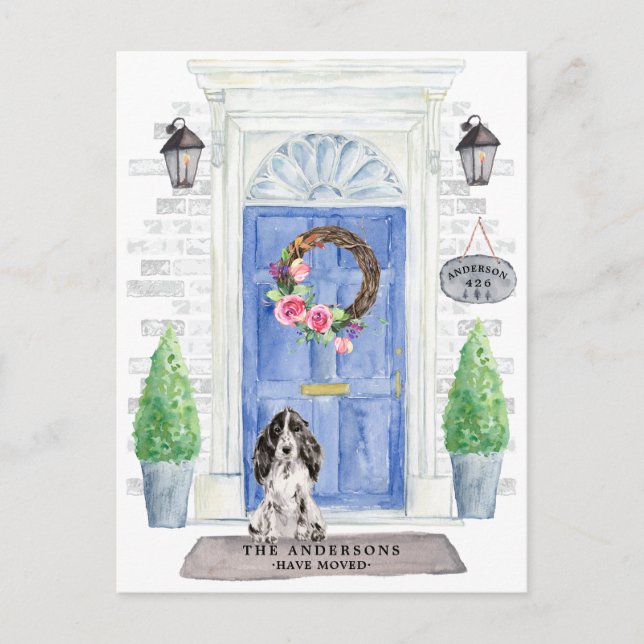 Cocker Spaniel-Bewegung Ankündigung Postkarte (Vorderseite)