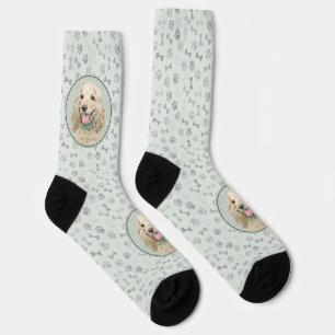 Cocker Spaniel Buff Malerei - Originale Hunde Kuns Socken