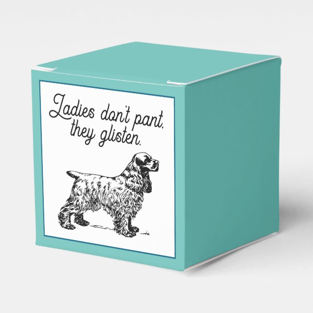 Cocker Spaniel Cartoon mit Funny Pet Joke Geschenkschachtel (Vorderseite)