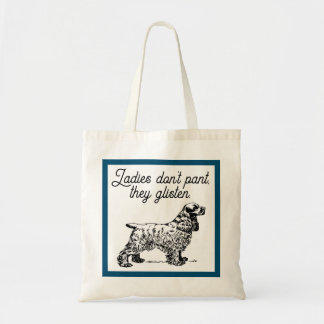 Cocker Spaniel Cartoon mit Funny Pet Joke Tragetasche