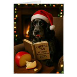 Cocker spaniel  'Cheese Tax' Christmas card