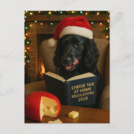 Cocker spaniel  'Cheese Tax' Christmas postcard Postkarte