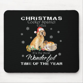 Cocker Spaniel | Christmas Cocker Spanischer Kaffe Mousepad