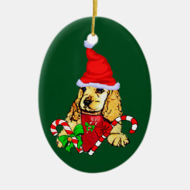 Cocker Spaniel Christmas Keramik Ornament