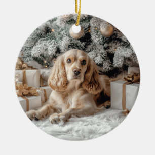 Cocker Spaniel Christmas Keramik Ornament