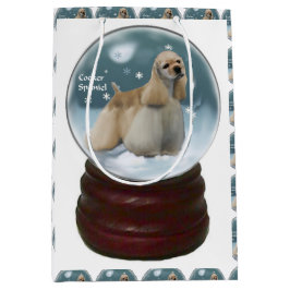 Cocker Spaniel Christmas Mittlere Geschenktüte