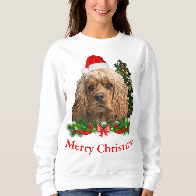 Cocker Spaniel Christmas Sweatshirt (Vorderseite)