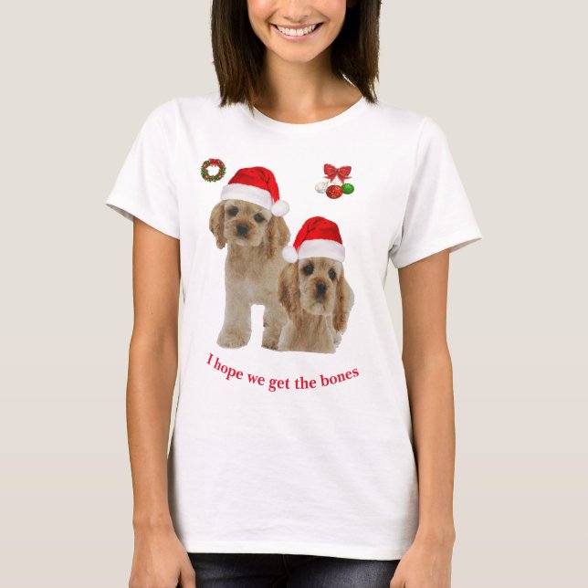 Cocker Spaniel Christmas T-Shirt (Vorderseite)
