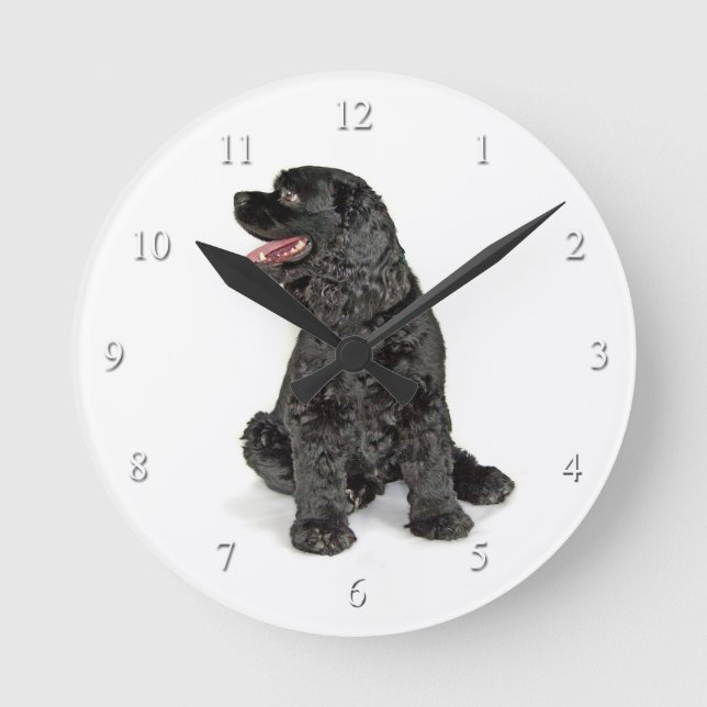 Cocker Spaniel Clock Runde Wanduhr (Vorderseite)
