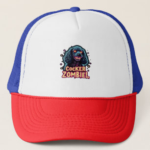Cocker Spaniel Cockie Zombie-Hund Halloween Essent Truckerkappe