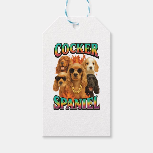 Cocker Spaniel Copy Geschenkanhänger (Vorderseite)