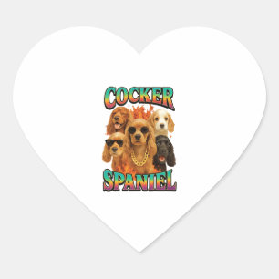 Cocker Spaniel Copy Herz-Aufkleber