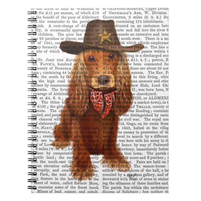 Cocker Spaniel Cowboy 2 Notizblock (Vorderseite)