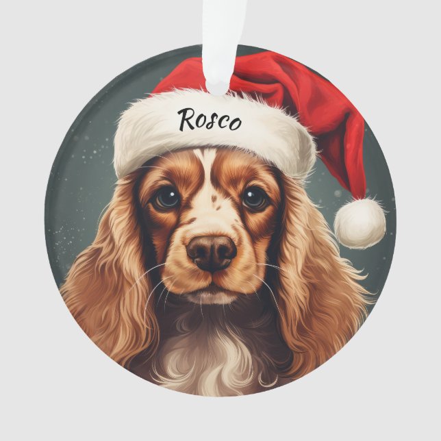 Cocker Spaniel Custom Christmas Ornament (Vorderseite)