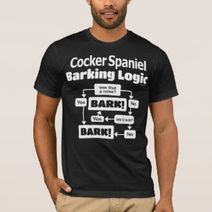 Cocker spaniel, das Logik abstreift T-Shirt
