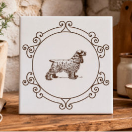 Cocker Spaniel Dekorative Keramikfliese