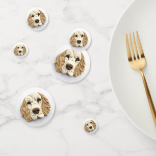 Cocker Spaniel Dog 3D Inspiriert Konfetti