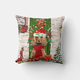 Cocker Spaniel Dog Christmas Kissen