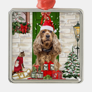 Cocker Spaniel Dog Christmas Ornament Aus Metall