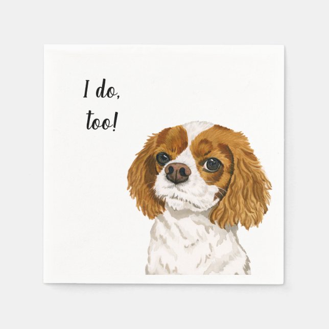 Cocker Spaniel Dog Custom Cocktail Napkin Serviette (Vorderseite)