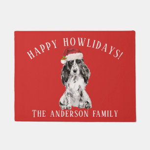 Cocker Spaniel Dog Happy Howlidays Weihnachten Fußmatte