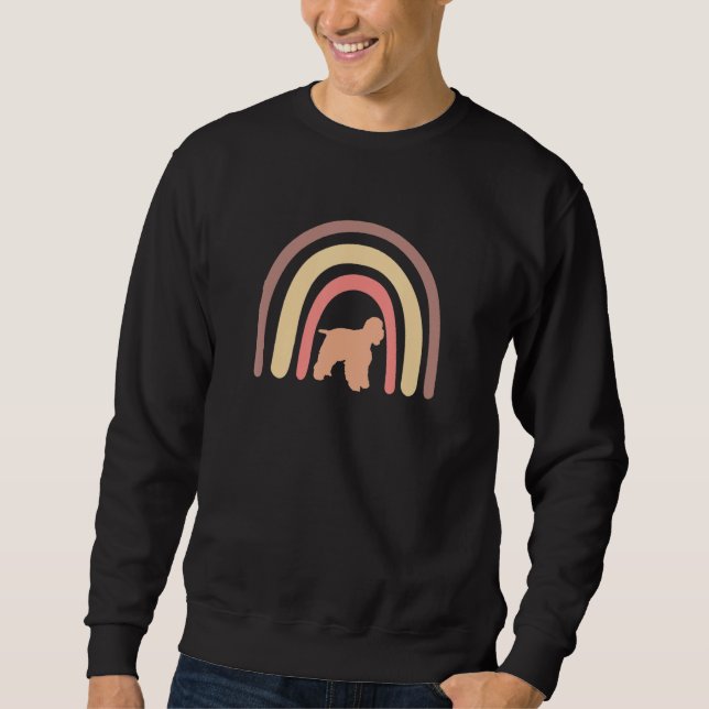 Cocker Spaniel Dog  Mom Dad Pet Cute Rainbow Boho  Sweatshirt (Vorderseite)