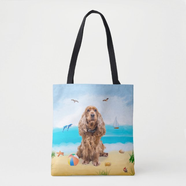 Cocker Spaniel Dog on Beach (Vorderseite)