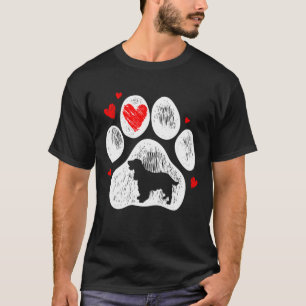Cocker Spaniel Dog Paws Hunde Rotes Herz T-Shirt