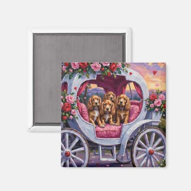 Cocker Spaniel Dog Valentine's Day  Magnet (Vorderseite/Rückseite)